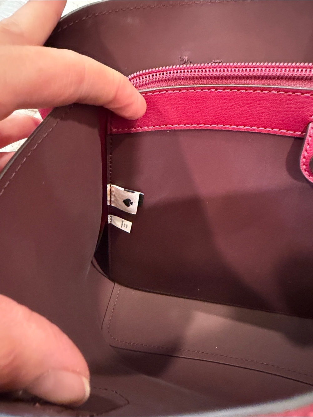 kate spade Magenta Leather Tote with Detachable Strap - Picture 3 of 7